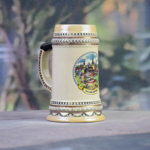 Chope à bière ou à vin en porcelaine en forme <span class=keywords><strong>de</strong></span> <span class=keywords><strong>tour</strong></span> <span class=keywords><strong>de</strong></span> château allemand - Sculpture <span class=keywords><strong>de</strong></span> chevalier en 3D, couvercle en aluminium, écologique, réutilisable, promotionnelle, pour <span class=keywords><strong>les</strong></span> fêtes - Product Image 2