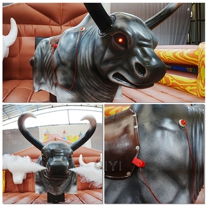 Taureau mécanique gonflable de parc d'attractions, taureau mécanique sauvage gonflable électrique, machine de manège de taureau mécanique pour les entreprises - Product Image 5