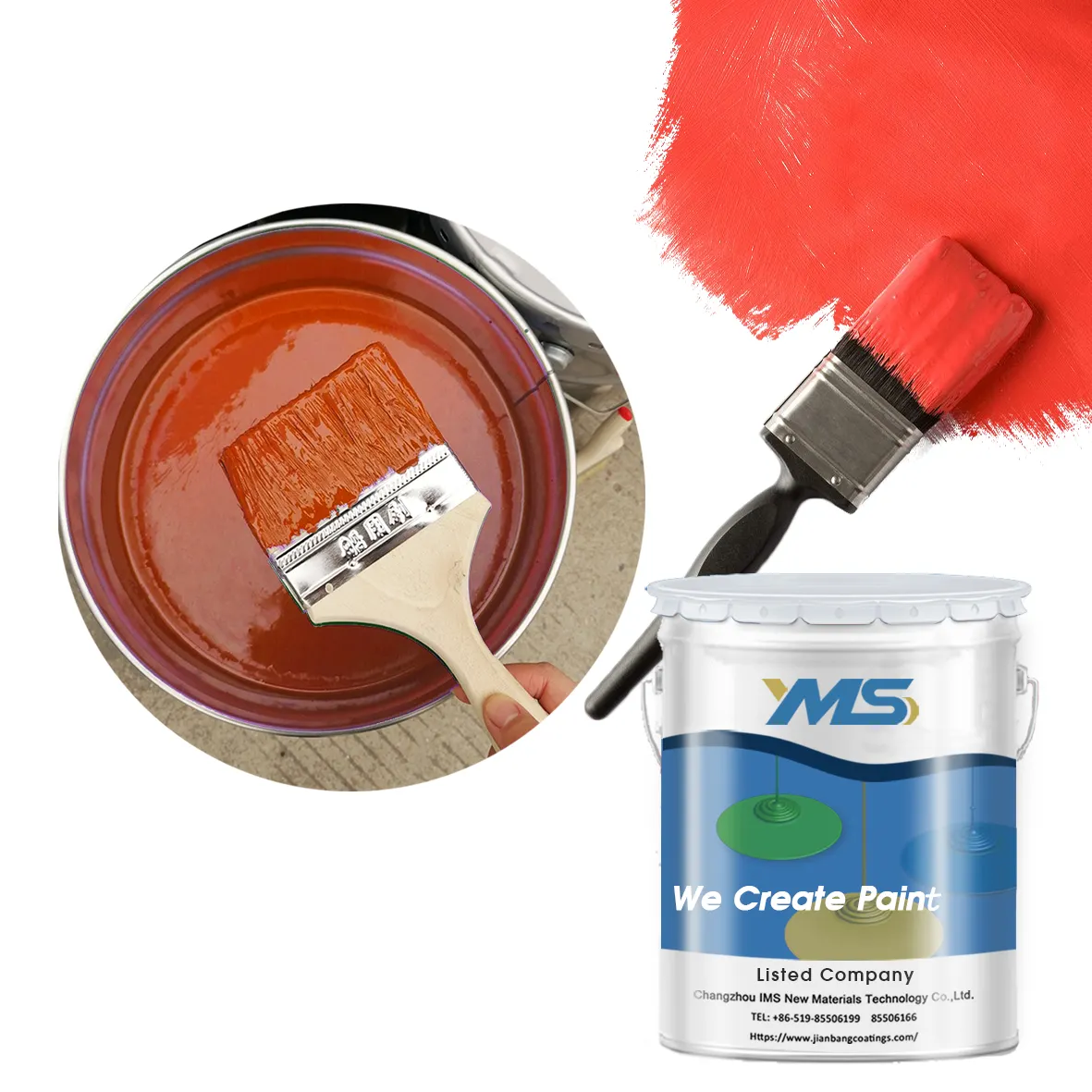 Free sample YMS Polyurethane Iron Red Primer for steel paint anti corrosive coating for metal VOV-22