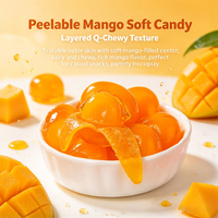 Bonbons gélifiés japonais et coréens personnalisés fourrés à la mangue, jus de fruits pelés, sucrés et vitaminés, sachet de 320g, directement de l'usine