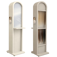 Expositor de Extensiones de Cabello con Espejo, Mueble Expositor para Salón de Belleza