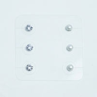 Patch auriculaire LUMIFLORA ED-02Bz tendance et le plus vendu, avec strass blancs, design invisible, sans perçage, pour la santé, la relaxation et le soulagement.