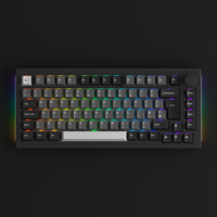 Nouveau clavier mécanique de bureau 5075B Plus, disposition ISO 75 %, 3 modes, pour le gaming, interrupteurs linéaires remplaçables à chaud, touches PBT, RGB, en plastique