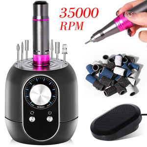 Máquina Eléctrica de <span class=keywords><strong>Manicura</strong></span> y <span class=keywords><strong>Pedicura</strong></span> de 35000 RPM con Pantalla LCD, Cortadores de Bajo Ruido, Kit de Lima de Uñas NAD112 - Product Image 2