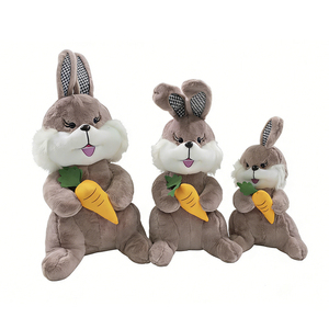 Nouvelle conception, adorable peluche en coton PP, <span class=keywords><strong>lapin</strong></span> en peluche, animaux en peluche avec carotte, cadeaux <span class=keywords><strong>de</strong></span> Pâques et d'anniversaire - Product Image 3