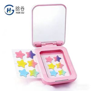 Patchs Hydrocolloïdes <span class=keywords><strong>Anti</strong></span>-Acné Smile Star Colorés pour le Traitement Localisé des Boutons avec Étui Miroir - Product Image 1