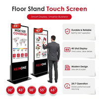 Kiosque interactif à écran tactile WiFi sur pied, affichage numérique LCD de 55 pouces, affichage publicitaire pour les centres commerciaux en extérieur/intérieur