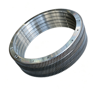 Fabricant d'anneaux d'engrenages éoliens de grande taille |   Grande couronne d'engrenage à denture droite robuste usinée CNC pour entraînement de rotation de turbine éolienne