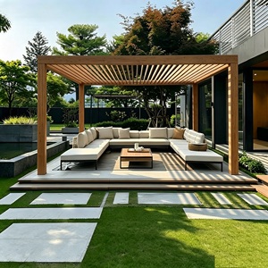 Pérgola de Aluminio de 10x10 pies que Ahorra Espacio, con Acabado Impermeable con Recubrimiento en Polvo y Diseño Fácil de Montar para Patio - Product Image 1