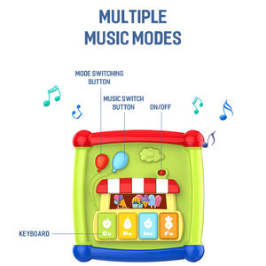 Cube d'activités 3D DIY Montessori avec musique et lumière, jouet musical multi-faces pour développer la motricité fine et l'apprentissage précoce, cadeau idéal - Product Image 4