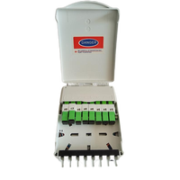 8ZX pra-konektor adaptor SC kotak distribusi kabel Fiber optik dengan 1*8 PLC Splitter Lan nirkabel siap