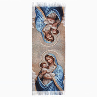 Écharpe longue en tissu semblable au cachemire, imprimé avec le personnage de la Vierge Marie, nouvelle collection automne-hiver, épaisse, chaude et polyvalente