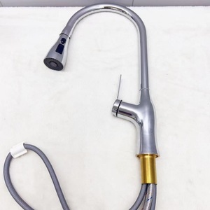 Stainless Steel Electroplated Pull Out Kitchen Faucet Single Handle Deck <b>Mounted</b> Modern Brass Valve Core - Product Image 5