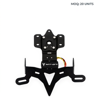Support de plaque d'immatriculation en acier inoxydable pour Yamaha MT-07 FZ-07 2013-2023, éliminateur de garde-boue avec éclairage LED, pièces de course