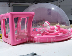 Parque de burbujas inflable transparente para niños, PISCINA DE BOLAS oceánicas, ciudad inflable, casa de salto, parque de atracciones de burbujas de PVC - Product Image 4