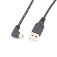 Câble USB A mâle noir de 1.8m vers mini usb 2.0