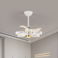 Style nordique LED veilleuse ventilateur de plafond silencieux moderne onduleur lustre intelligent pour salon salle à manger chambre