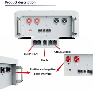 Batterie au lithium LiFePO4 16 kWh/16 kW pour usage domestique, 51,2 V, IP54, système de stockage d'énergie résidentiel portable sur roues - Product Image 6