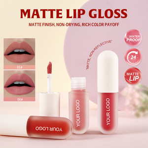Brillo <span class=keywords><strong>de</strong></span> labios personalizado OEM Etiqueta Privada brillo <span class=keywords><strong>de</strong></span> labios mate Mini esmalte <span class=keywords><strong>de</strong></span> labios líquido cápsula lápiz labial - Product Image 1