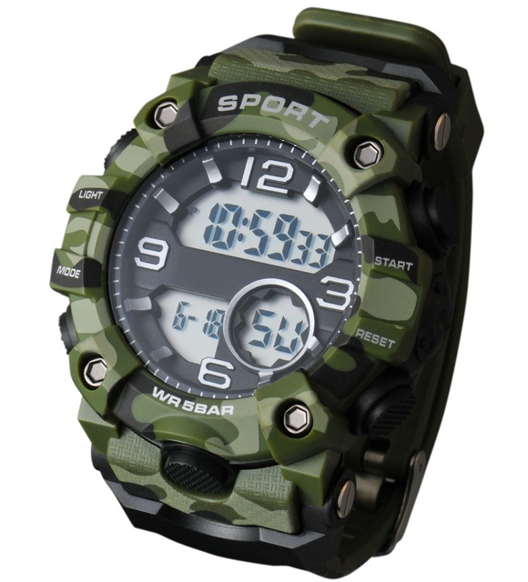 New Christmas Gift Shock Resistant Kid Digital Watch Outdoor Sports Camouflage Creative Men Quartz Wristwatch Reloj
