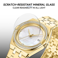 Montre à calendrier à aiguilles DK&YT Fashion Design en acier inoxydable avec bracelet de 20 mm, mouvement à quartz de marque japonaise de luxe pour femmes