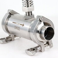 Sensor de Caudalímetro de Turbina de Acero Inoxidable de Alta Precisión (0.5%) con Conexión Abrazadera, Salida de Pulso Digital, para Líquidos y Agua, 4-20mA RS485