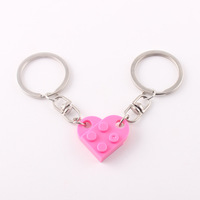 Porte-clés puzzle en alliage pour e-commerce transfrontalier, nouveau style européen et américain, blocs de construction à assembler et démonter pour couples