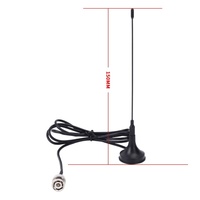 Antenne amplificatrice de microphone sans fil à gain élevé, transmission 433 MHz, antenne radio à base magnétique puissante, connecteur BNC
