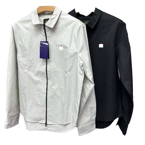 Camisa Casual de Alta Calidad para Hombre, con Microetiqueta Bordada, Corte Holgado, Tela de Velour, Cierre de Cremallera, Ecológica, Tallas Disponibles: XL a 6XL - Product Image 1