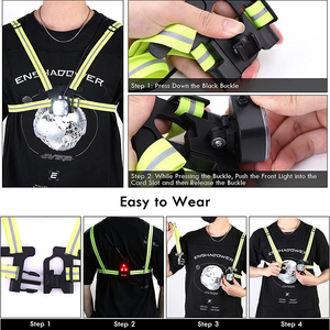 4LED Safety Reflection Infrared Blinking Run Lamp Outdoor Waterproof Night Running <strong>Light</strong> Led <strong>Chest</strong> <strong>Light</strong> for <strong>Runners</strong> - Product Image 2