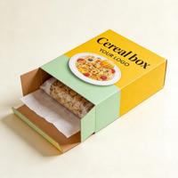 Boîte d'emballage en papier personnalisable, recyclable, de haute qualité, prix d'usine, vente en gros, bon marché, pour céréales, en-cas, chocolat