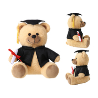 Ours en peluche personnalisé avec logo, bonnet de diplômé, toge et diplôme – Cadeau idéal pour la remise des diplômes