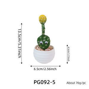 Mini piante di <span class=keywords><strong>Cactus</strong></span> artificiali in vasi bianchi per la decorazione domestica - Product Image 6