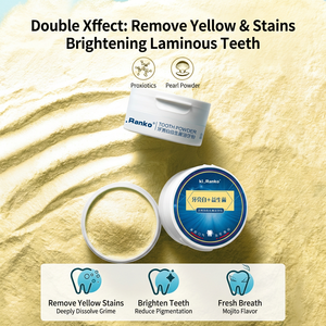 Poudre blanchissante pour les dents en marque blanche OEM avec <span class=keywords><strong>charbon</strong></span> <span class=keywords><strong>actif</strong></span> et bicarbonate de soude, élimine les taches de café et de thé, rafraîchit l'haleine, personnalisable - Product Image 3