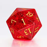 Nouvel ensemble de dés de jeu en verre cristal K9 rouge éclatant, polyédrique, personnalisé pour RPG et Dungeons and Dragons, 7 pièces (D6, D20, D10, D12, D00)