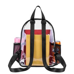 Custom Wholesale Student Oxford Cloth Transparent Heavy Duty Unisex <b>Mini</b> <b>Backpack</b> Stadium Approved School Bag Outdoor Use - Product Image 4
