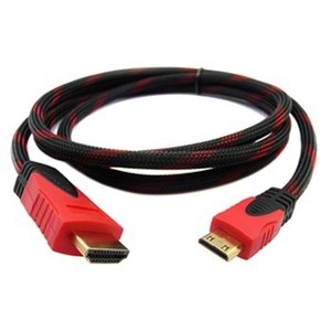 สายมินิ HDMI เป็น HDMI 1.5 ม. สายถักทองแดงปลอดออกซิเจน ชายต่อชาย สำหรับทีวี 1080P การเชื่อมต่อวิดีโอความละเอียดสูง - Product Image 1
