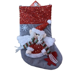 Chaussettes <span class=keywords><strong>de</strong></span> Noël du Nouvel An avec bonhomme <span class=keywords><strong>de</strong></span> neige, Père Noël, renne, ours, décorations pour arbre <span class=keywords><strong>de</strong></span> Noël - Product Image 3