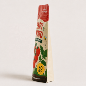 Sachet d'emballage de graines imprimé sur mesure, refermable, autoportant avec trou de suspension pour graines de légumes de jardin - Product Image 5