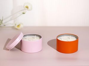 8oz Luxury Matte Tinplate Metal Candle Holders Tin Round <b>Empty</b> Scented Tin <b>Box</b> with Lid 4oz 8oz Sizes - Product Image 5