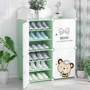 Simple Shoe Cabinet Plastic Dustproof Multi Layer Freestanding Storage Rack For Home Doorway Use Large Capacity Modern Design - Product Image 2
