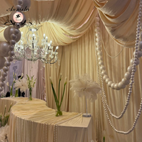 ANNIELU Ornements de boules en plastique simulé, décoration suspendue, guirlande de perles pour toile de fond de mariage, événements, anniversaires, décoration DIY