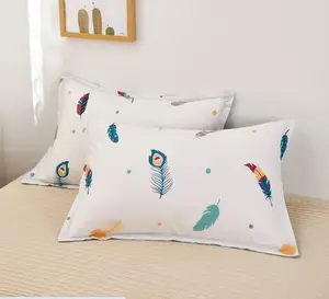 Fundas de almohada de algodón con estampado Floral, tamaño y patrón personalizado