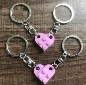 Oferta Especial: Juego de 2 Llaveros de Corazón de Ladrillo a Juego para Parejas y Mejores Amigos, Sin Níquel, Ecológicos, Regalo al por Mayor, Listo para Enviar - Product Image 6