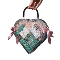 Boîte cadeau en acrylique recyclable de 3 mm d'épaisseur pour la Saint-Valentin, la fête des amoureux, la demande en mariage, la confession d'amour, pour les bougies, les autocollants, l'artisanat