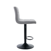 Tabouret de bar nordique en cuir noir réglable pivotant pour la cuisine vente en gros