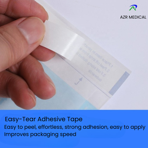 Sacos de Esterilização Autoclaváveis com Selagem Automática Certificados ISO, 200 Unidades, Consumíveis Médicos de PET e Papel para Ferramentas Odontológicas e de Tatuagem - Product Image 4