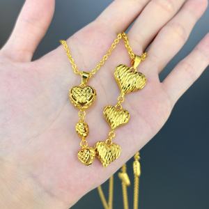 สร้อยคอแบบกำหนดเอง JXX สำหรับผู้หญิง สร้อยคอจี้รูปหัวใจชุบทอง ขายส่งจากโรงงาน - Product Image 2
