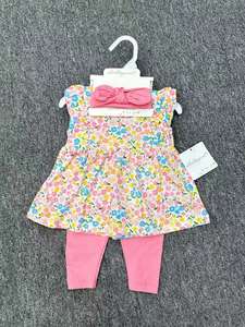 Commercio all'ingrosso nuovo stile Casual da <span class=keywords><strong>bambina</strong></span> in cotone 100% set di <span class=keywords><strong>abbigliamento</strong></span> per bambini collezione primavera estate calda 0-12M - Product Image 4