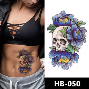 <span class=keywords><strong>Tatuajes</strong></span> Temporales Desechables con Diseño de Calavera y Flores, Resistentes al Agua, <span class=keywords><strong>para</strong></span> Brazos, <span class=keywords><strong>para</strong></span> <span class=keywords><strong>Hombres</strong></span> y Mujeres - Product Image 4